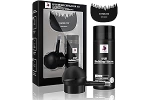 Hair Thickening Fibers & Applicator Set for Men - Natural Concealer for Fuller Hair