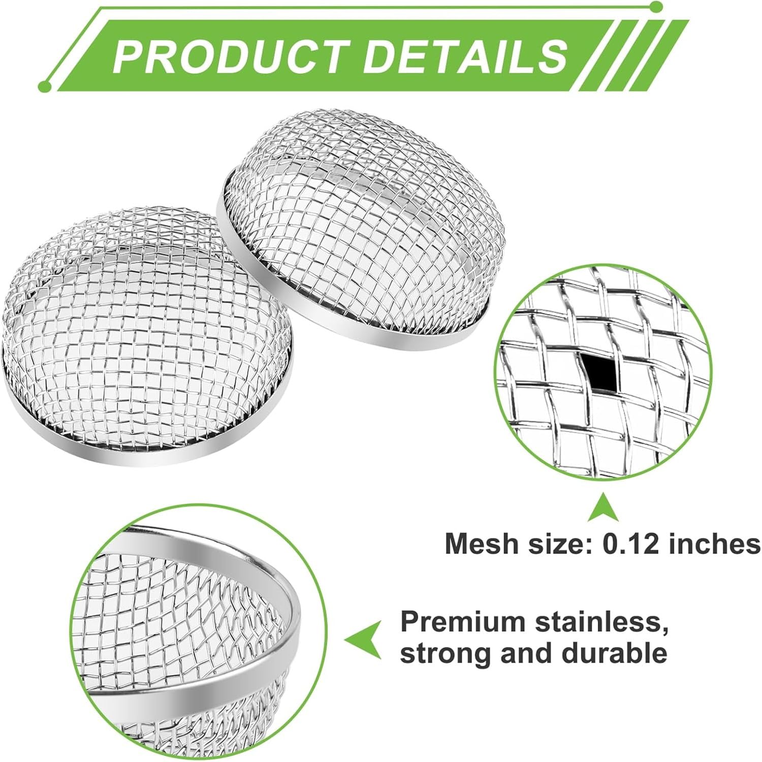2PCS RV Furnace Vent Screen with Premium Stainless Steel, RV Heater Vent Cover with Installation Tool, 1 - Image 4