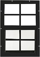 Vista 14 de Ventanas de cobertizo de 12 x 18 pulgadas (paquete de 1) Ventanas corredizas con vidrio templado y pantallas Montaje empotrado, marcos de Marrón