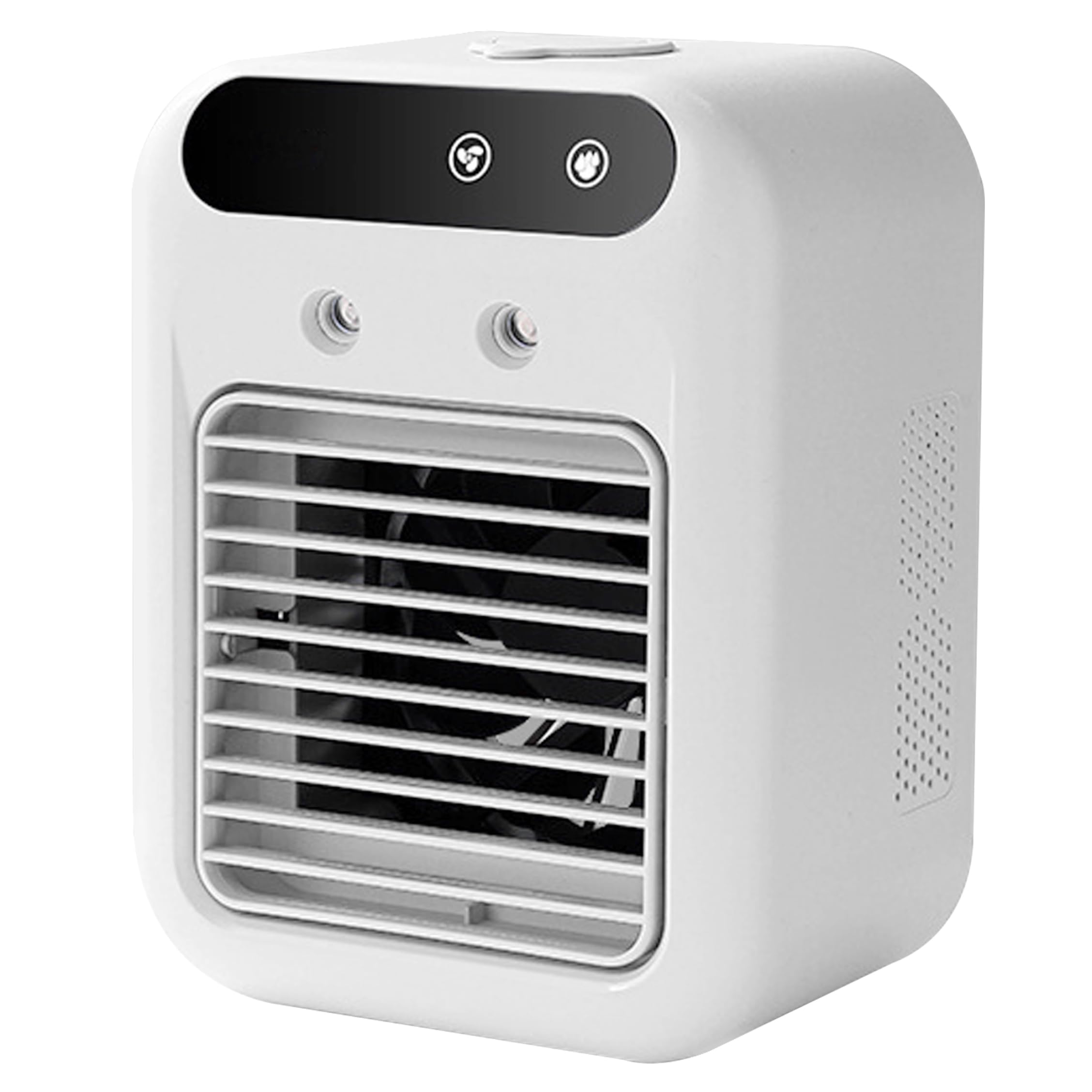 Neptuiby Air Conditioner Fan, Portable Personal Air Conditioner Dual Spray Humidifier with Long-Lasting Battery & Quiet Operation for Home, Office, Camping, White.
