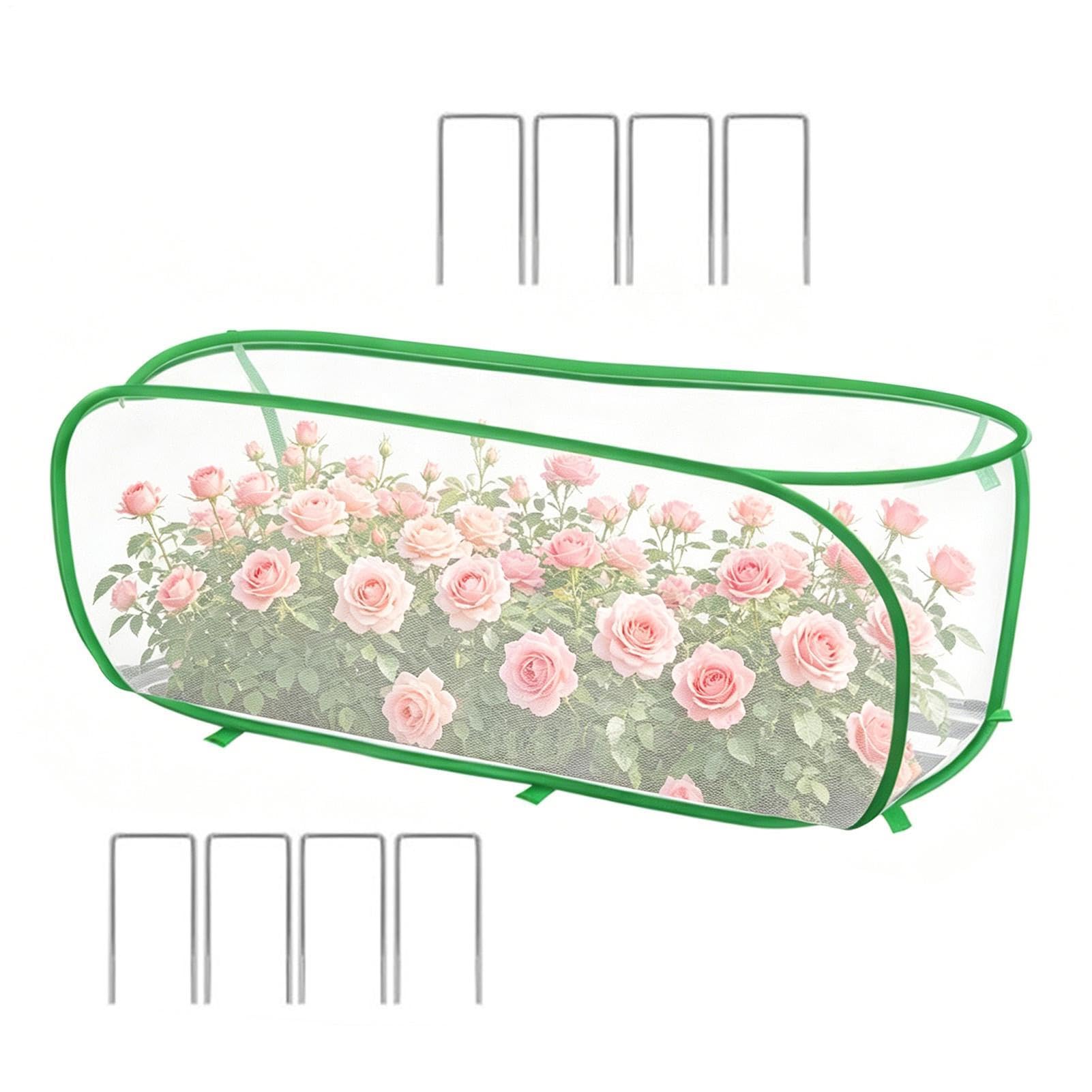 Coperture per Orto Rialzato 120x60 cm Rete A Maglia Fine Pieghevole E