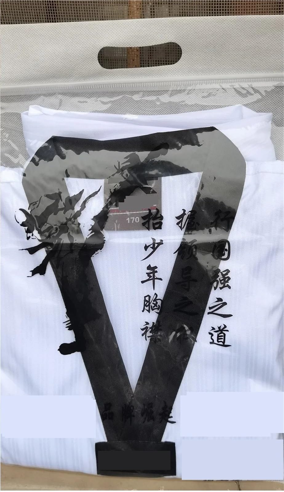Uniforme Gi de manga larga a rayas, ropa blanca de Taekwondo, ropa de Karate y Judo, niños y adultos, Unisex para Entrenamiento