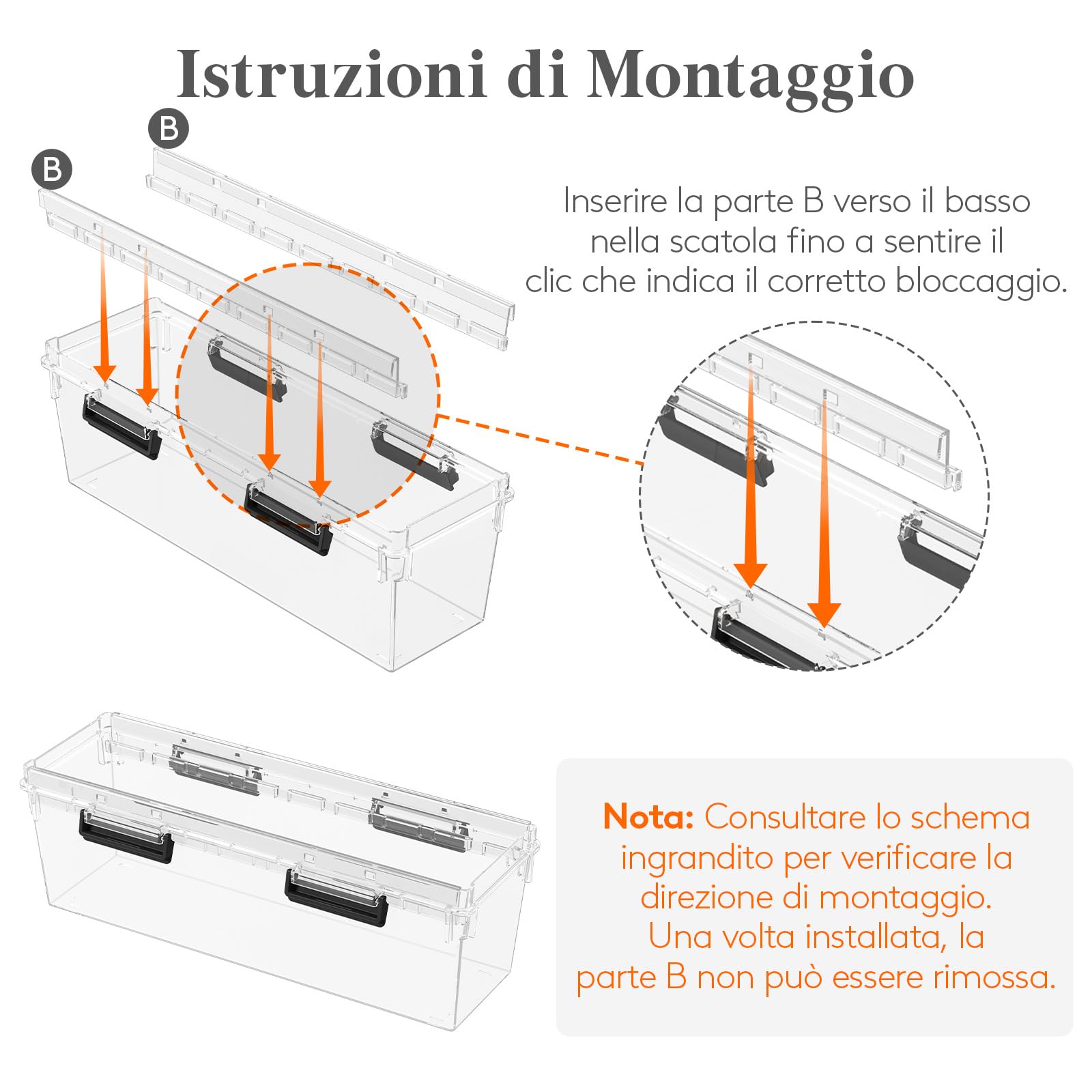 Lifewit Scatola Porta Carte con 16 Divisori Regolabili, Deck Box in Plastica con Chiusura Rinforzata ed Etichette Scrivibili, DeckBox da Gioco per un Massimo di 1800 Carte, 2 Pezzi