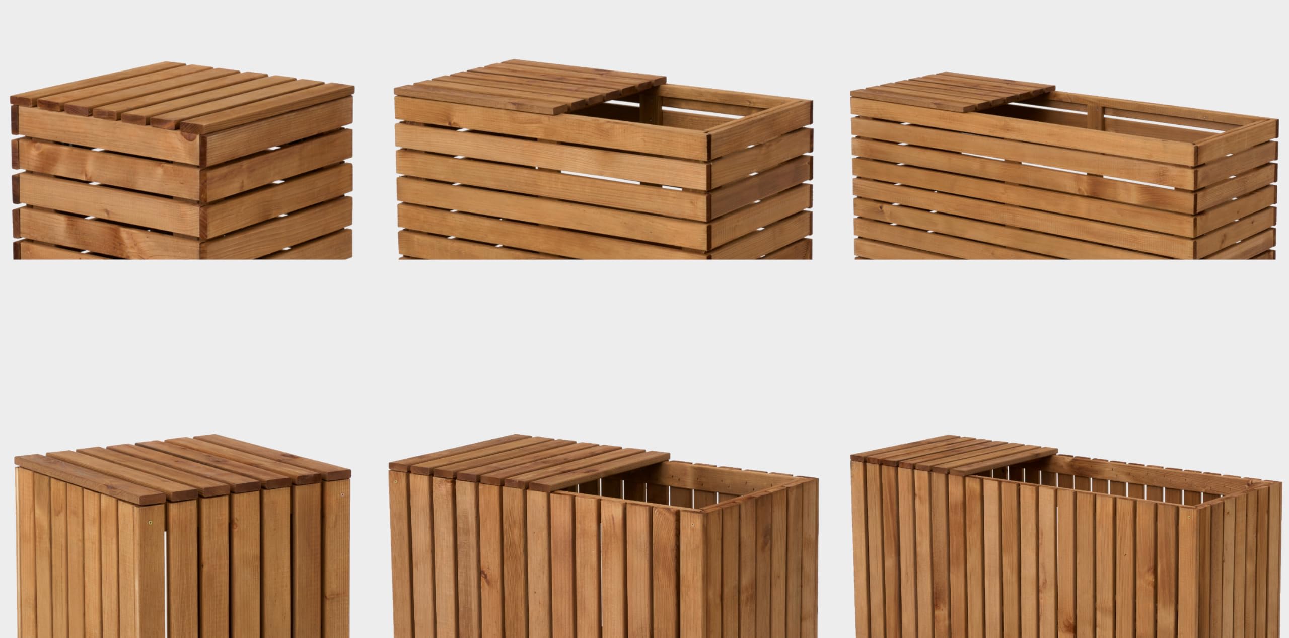 Chariot pour plantes résistant aux intempéries - Charge maximale : 90 kg - Planche à roulettes pour plantes - Soucoupe - Roulettes avec 2 bloqueurs - Marron - 36 x 36 cm