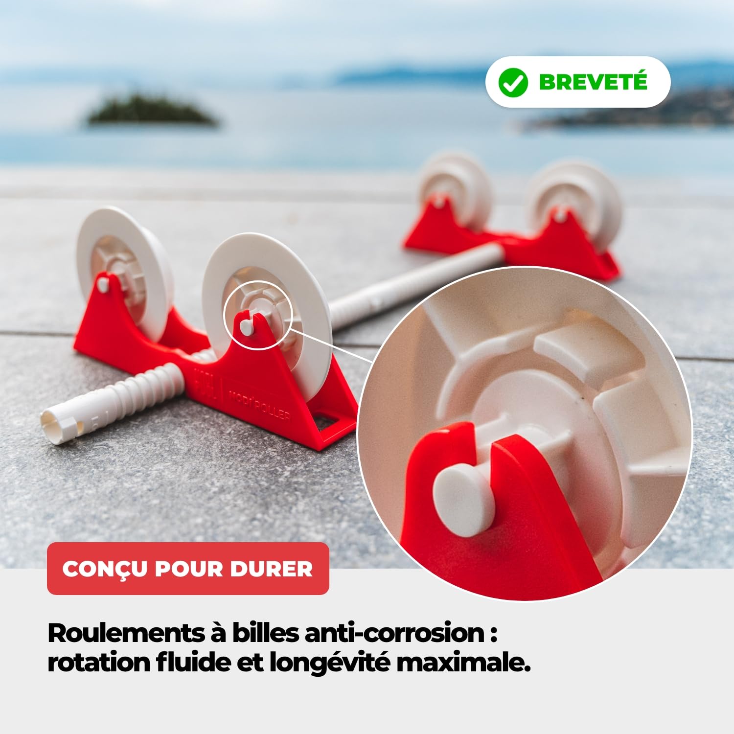 NODI Roller Nettoyeur de Filtre Piscine Rotatif | Nettoyage Cartouche 1 Min | Économise 90% d'Eau | Compatible Toutes Cartouches