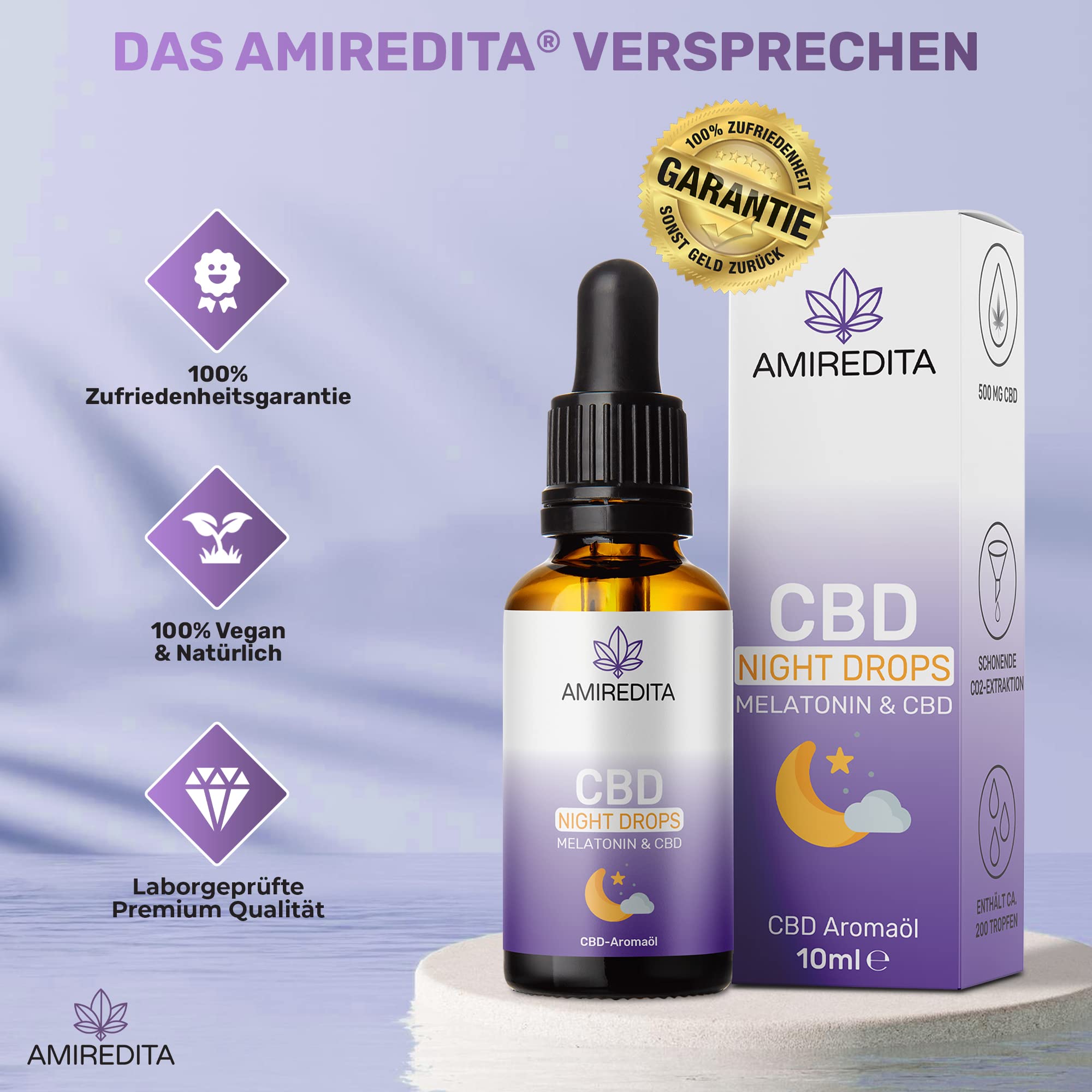 CBD yağı %5 melatonin damla – Premium geniş spektrumlu kenevir
