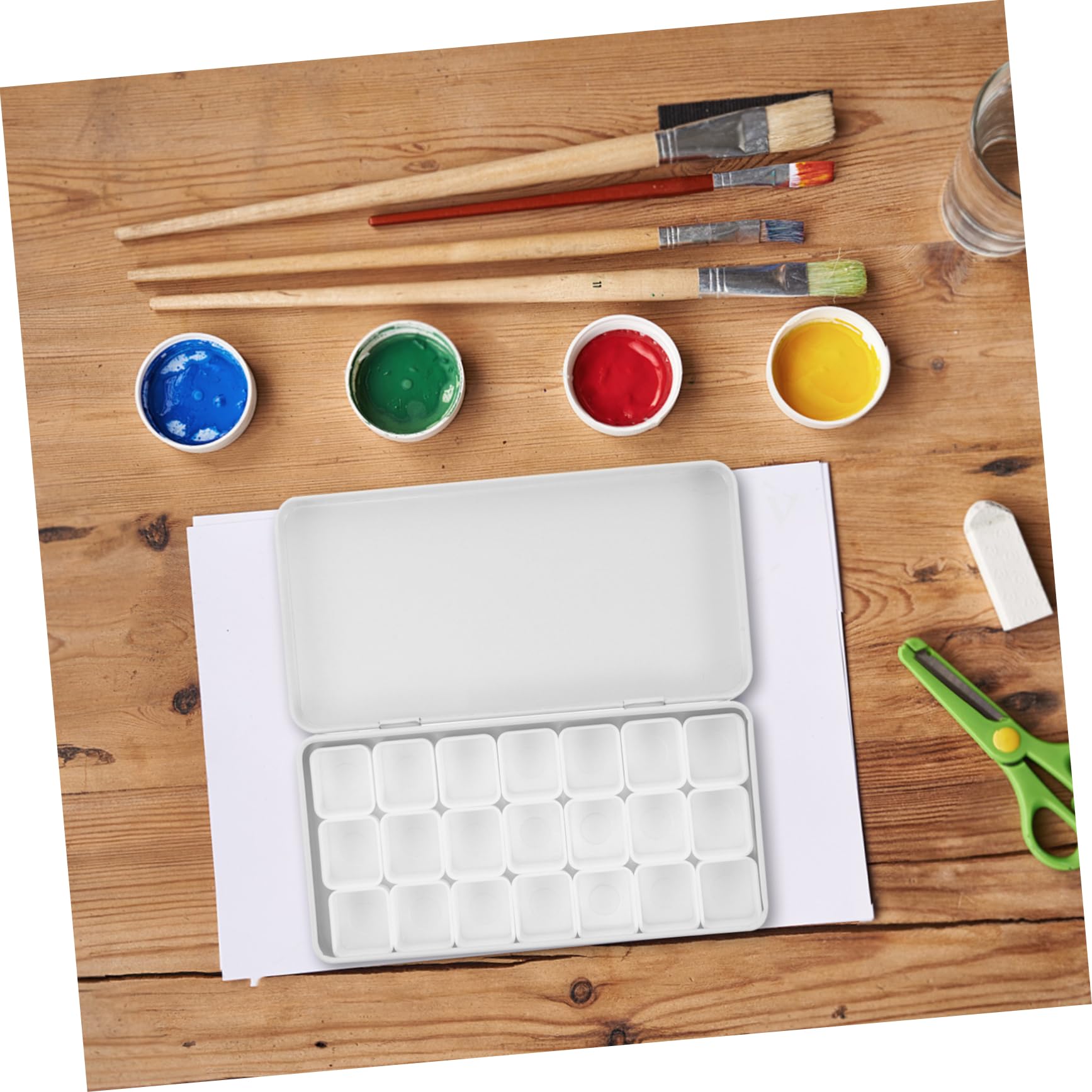 SHINEOFI 5ensembles Boîte à Peinture Aquarelle Métallique Vide Avec Compartiments Ronds Étui Pratique Pour Pigments Et Mélange De Couleurs Pour Artistes Déplacement