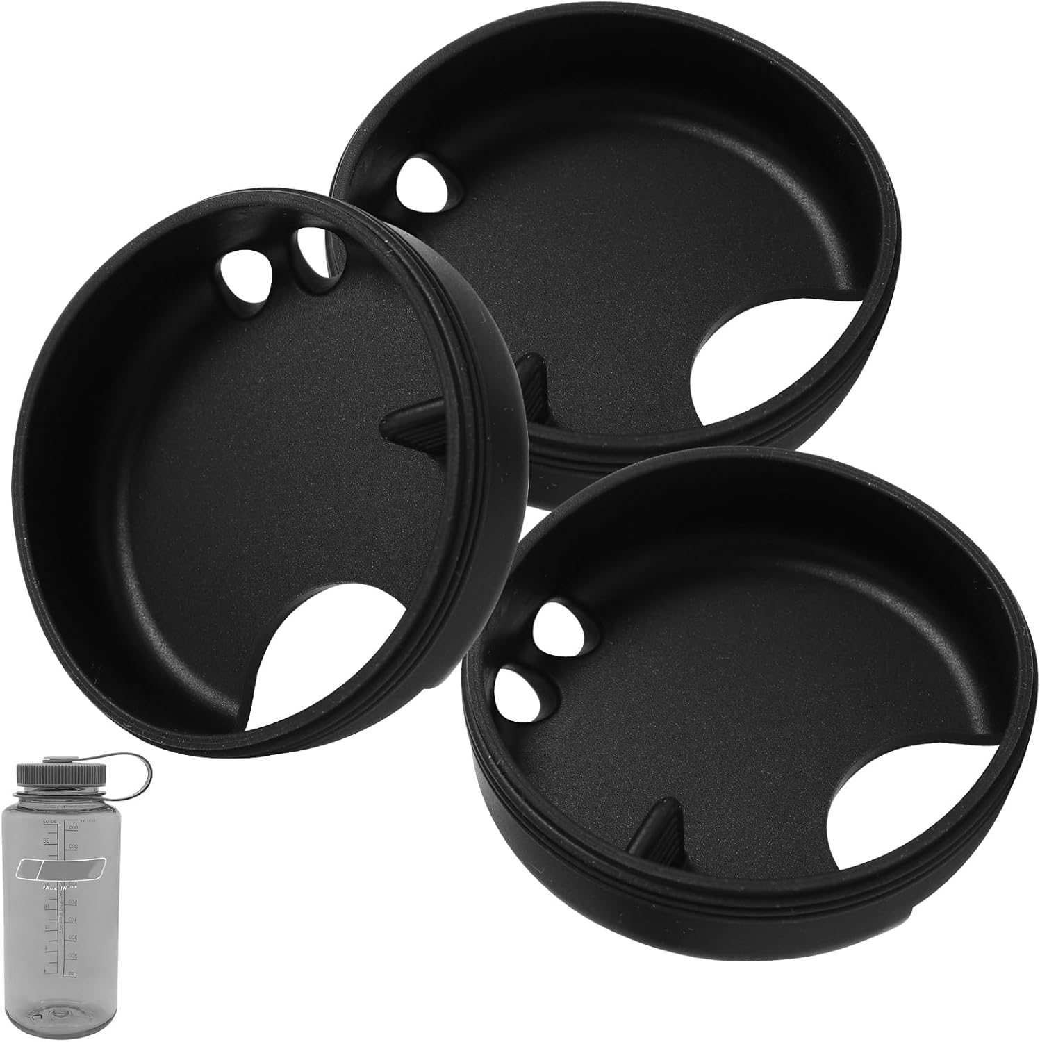 3pcs Silicone Splashguard for Nalgene, Splashguard Lid Wide Mouth for Nalgene