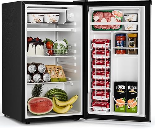 Miniatura 2 de Antarctic Star Mini refrigerador compacto con congelador, 3.2 pies cúbicos, puerta única con termostato ajustable, estantes de vidrio extraíbles