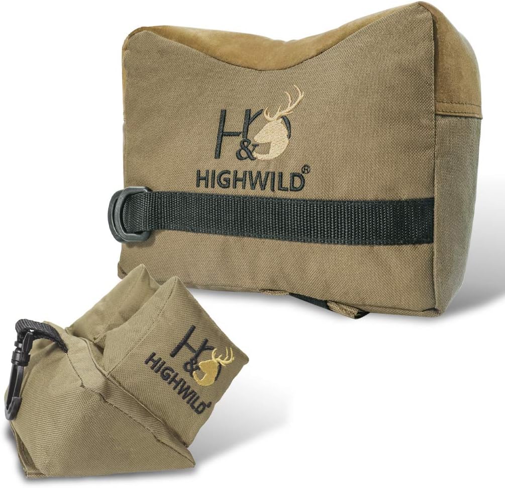 Highwild Shooting Rest Bags - Front & Rear Bag with Durable Construction and Water Resistance - for Shooting and Hunting - Unfilled : Sports & Outdoors