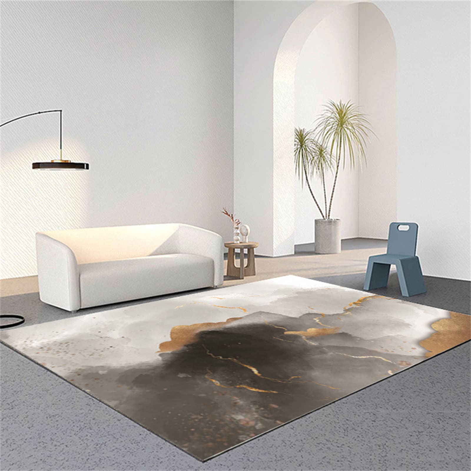 Tapis de chambre ado fille style d'encre lavable pour salon