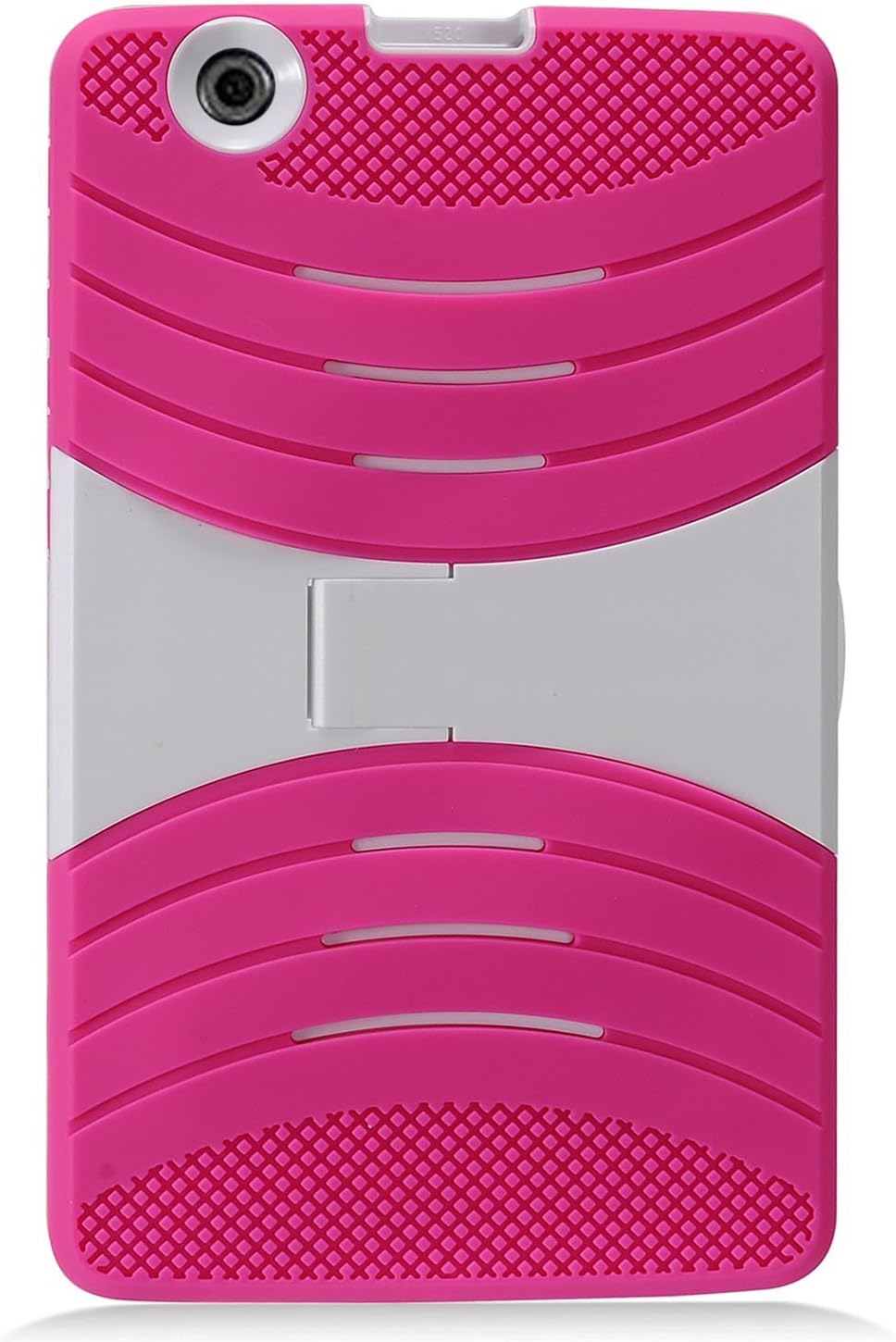 Compatible for LG G Pad X 8.0 V521/G Pad III 8.0 V525 2016 (T-Mobile) igh Impact Hybrid Drop Proof Armor Defender Full-body Protection Case Convertible Built in Stand Case-pink white