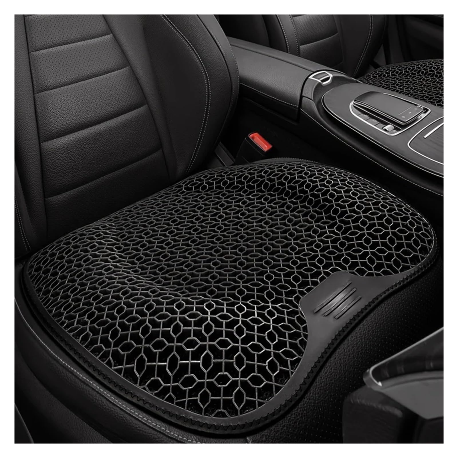 Hviyroi car seat cushion Honeycomb Design Breathable Machine Washable Pad, Ergonomic Support Lightweight(Black)