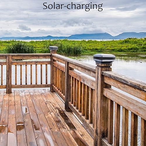 Miniatura 8 de FVTLED Flexfit - Paquete de 8 luces solares para postes de madera para exteriores, funciona con energía solar, para postes de madera de 3.5 x 3.5, 4