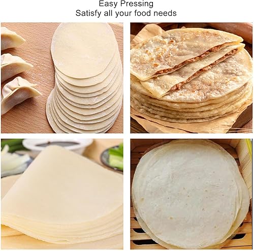 Miniatura 3 de Prensa de tortilla, Máquina para tortillas, Prensa de masa, Prensa de tortilla de harina, Quesadilla sazonada ajustable de espesor, Roti y