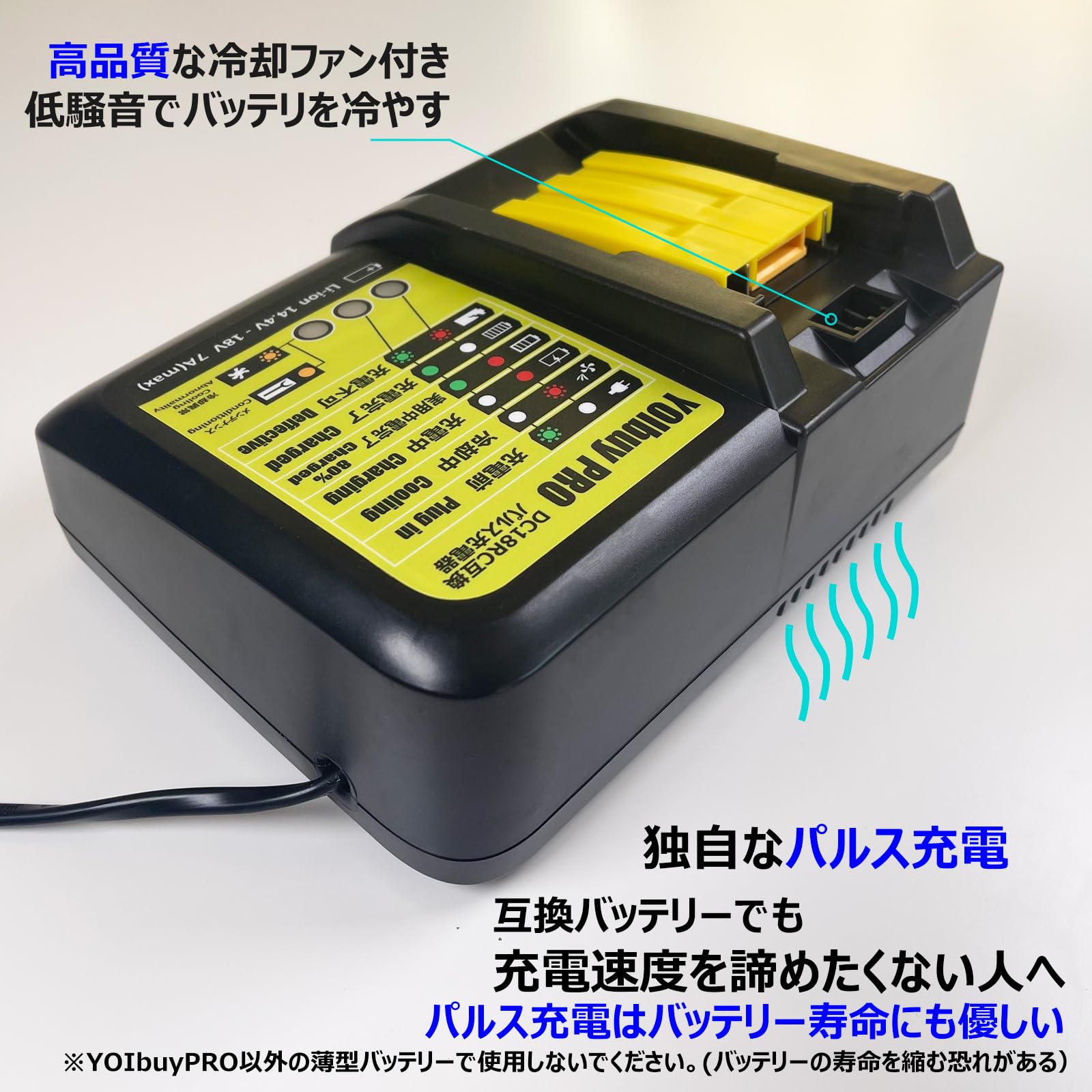 Amazon.co.jp: YOIbuy PRO 14.4V/ 18V 互換 急速 充電器 MKT DC18RC