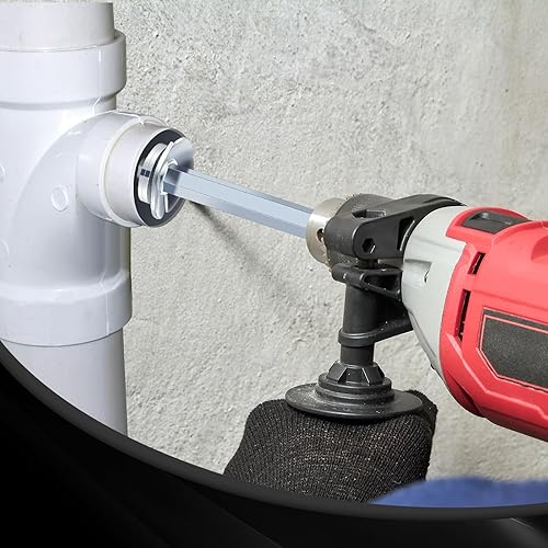 Miniatura 7 de Protector de enchufe de PVC para fontanería, cortador escariador de tubería de PVC para quitar SCH 40 del cubo, se adapta a taladro eléctrico de