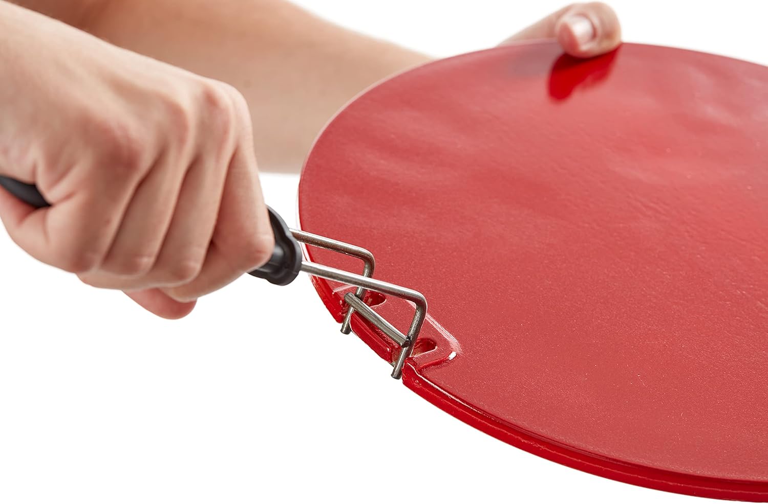 Pizza Grill 16" Non-Stick Ceramic Stone for Grill and Oven with Handles For Quick Serving Dishwasher Safe by Easylife Tech (16 Inch)