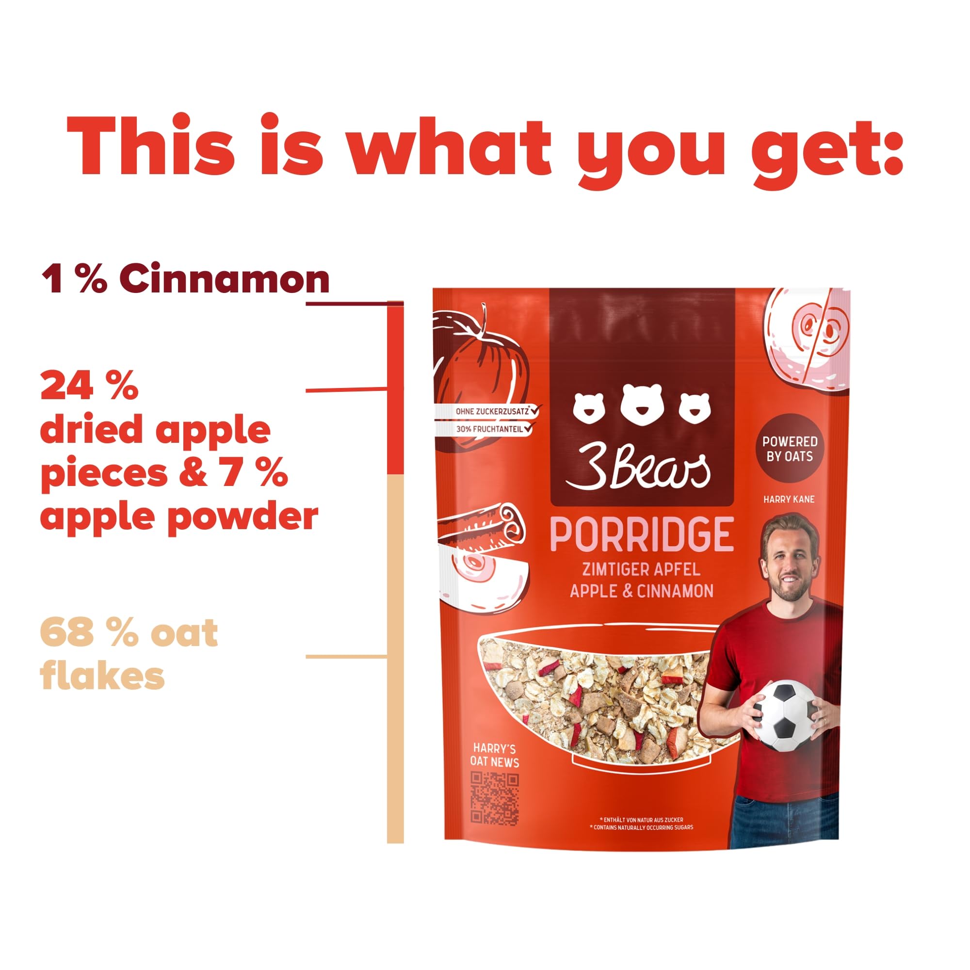 3Bears Porridge - Triple Berry | Porridge Oats | Porridge Sachets | Porridge Oats Sachets | Wholegrain Porridge Oats | Overnight Oats | Oatmeal | 6 X 400g - View #12