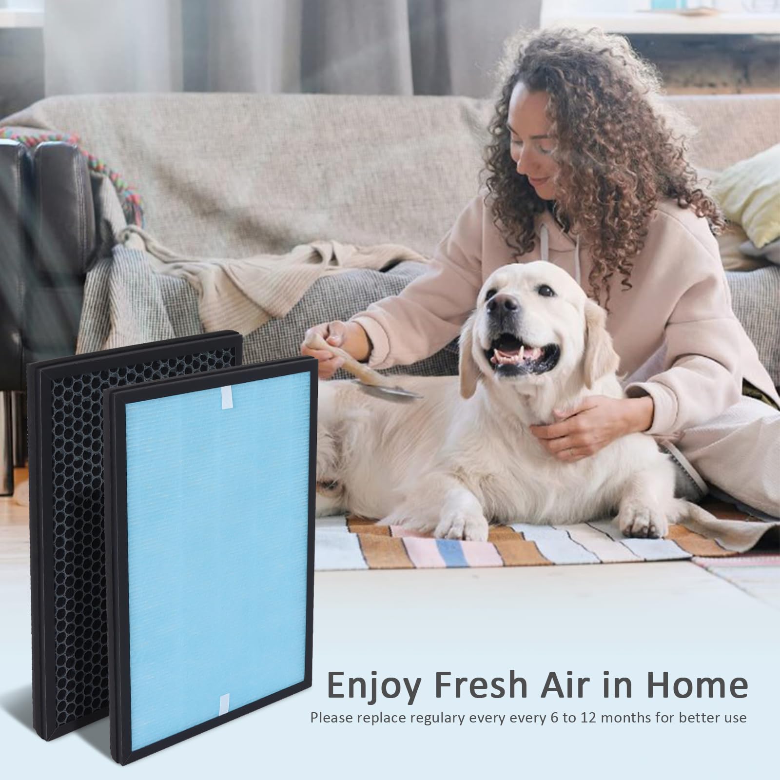 Filtro di Ricambio 4-in-1 Compatibile con 𝗔𝗶𝗶𝗯𝗼𝘁 Epi188, Filtro HEPA di Ricambio con Filtro a Carboni Attivi (2 Pezzi)