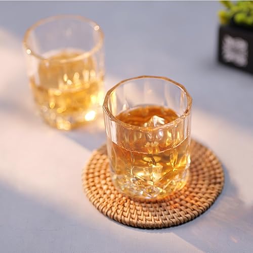Miniatura 6 de Juego de 4 vasos de whisky de alta calidad, de 7.7 onzas, perfectos para whisky, bourbon, cócteles, vodka y licor, para hombres y mujeres