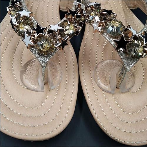 Miniatura 4 de 5 pares de protectores de silicona para chanclas, sandalias transparentes, protectores de gel para los dedos de los pies, cojines protectores de