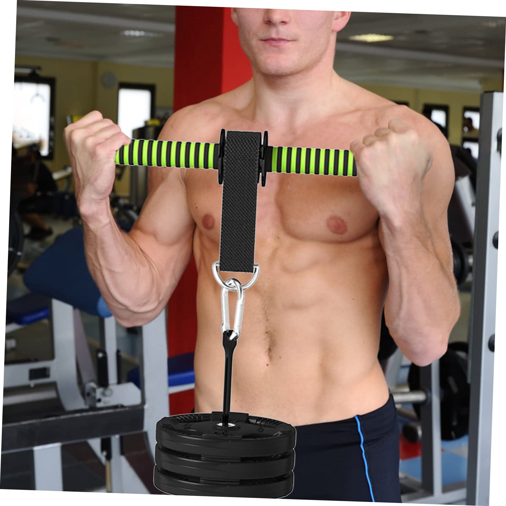 1piezas Rodillo De Antebrazo para Ejercicio De Muñeca y Antebrazo Herramienta De Entrenamiento De Fitness para Hombres y Mujeres Material Duradero para Escaladores y