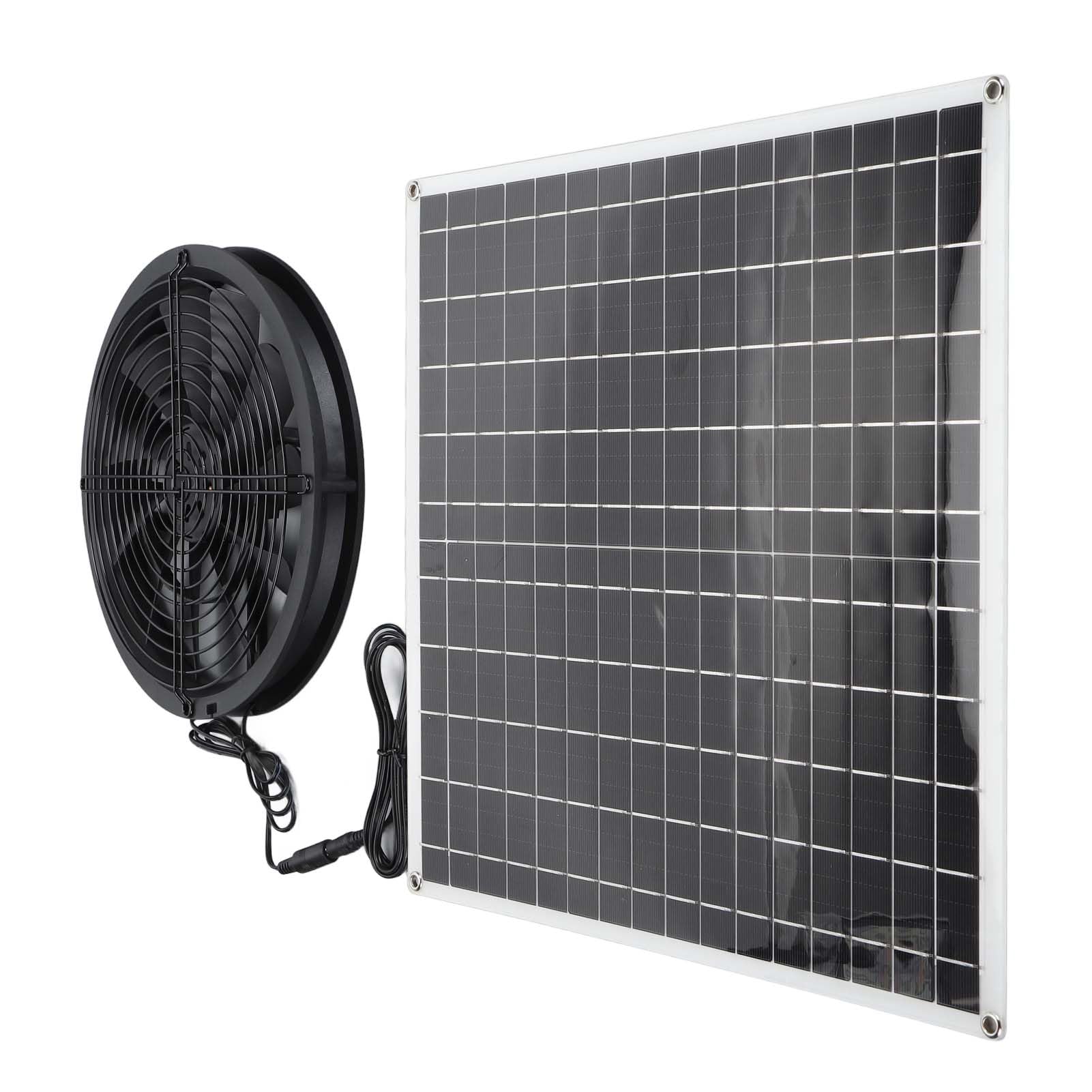 Chrees Ventilatore a energia solare, 20 W, pannello solare, ventola di scarico con design ad alta efficienza, per pollaio, fienile, serra e molto altro ancora