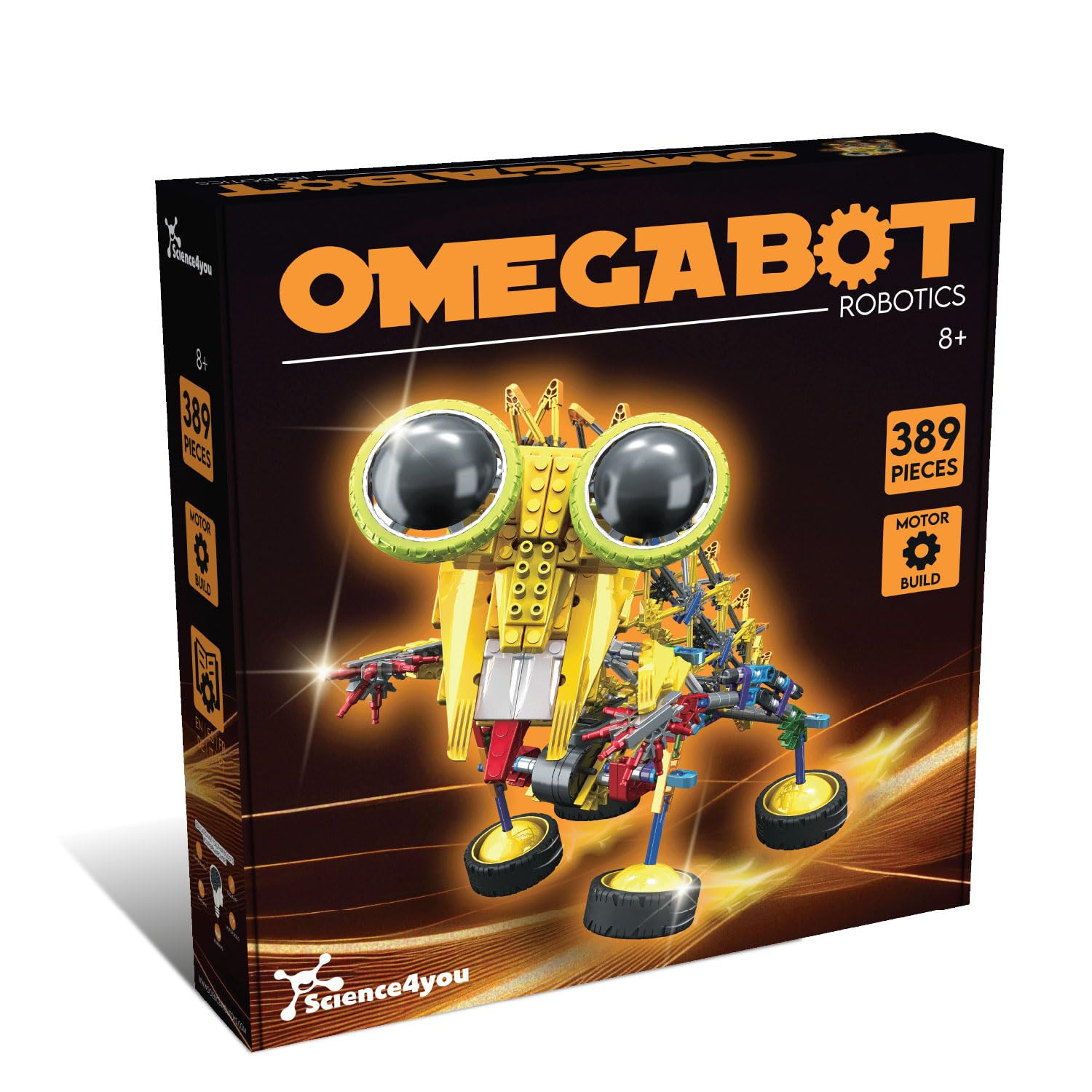 Science4you Robotics Omegabot, Robot Building Kit for Kids Build Your Own Walking Robot with this Construction Kit