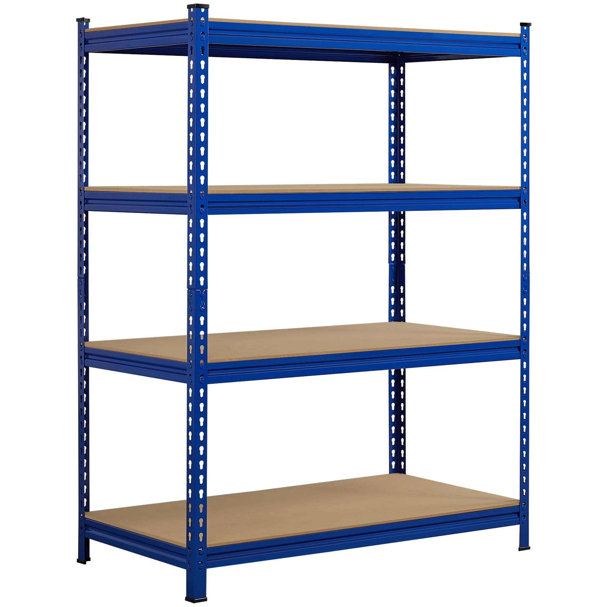 Yaheetech Garage Storage Shelves 4-Tire Heavy Duty Shelving Units for Workshop/Home,320kg Per Shelf,112 x 60 x 150cm, Blue