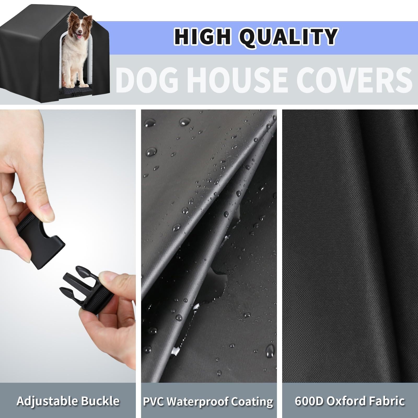 SYH&AQYE Tenda for cani da esterno, copertura for cuccia for cani, coperture for cuccia invernale for cani di grandi dimensioni, copertura resistente alle intemperie, copertura antipioggia