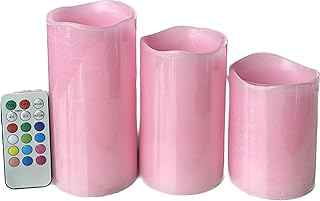 14 Bedroom Lighting Ideas for Soft Bright Inviting Atmosphere 103 Adoria Pink Flameless LED Candles Set of 3-Real Wax Pillar Candles with ...