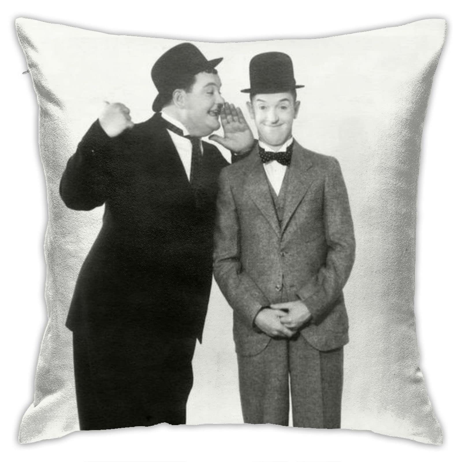 Pillowcase for Laurel and Hardy, Soft Decorative Square Throw Pillow Covers for Living Room Couch, Bedroom Sofa Bed Home Decor 18''x18''