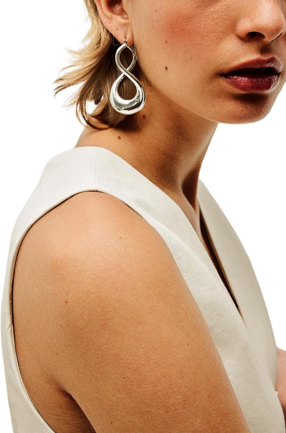 Mina Self 2026 Spring Women's Long Linen Vest Blazer Tops- Lightweight V-Neck Y2K Fully-Lined Fashion Work Casual Pockets - Image 4