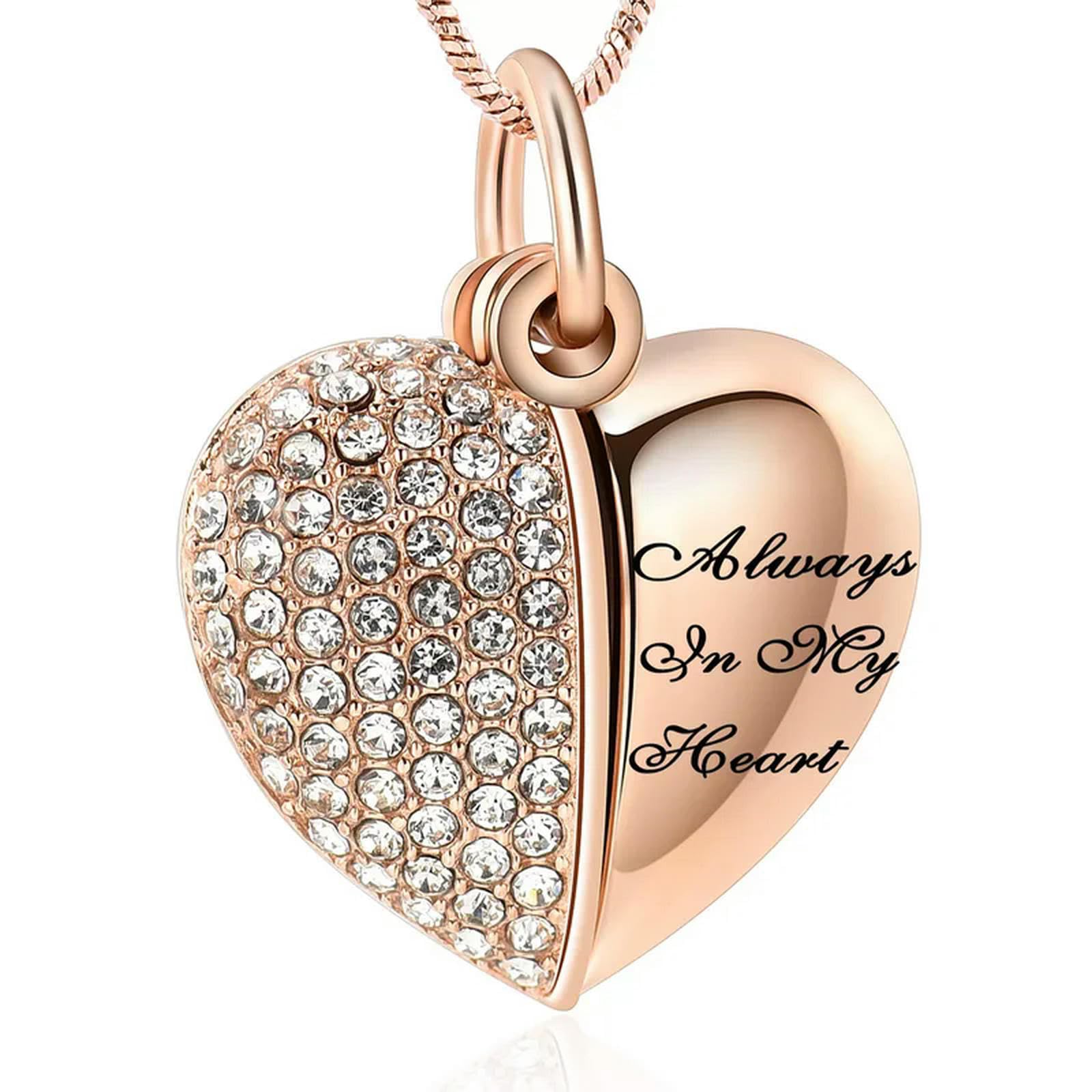 Pendentif funéraire-Or Rose colliers d'urne commémoratif pour le quotidien