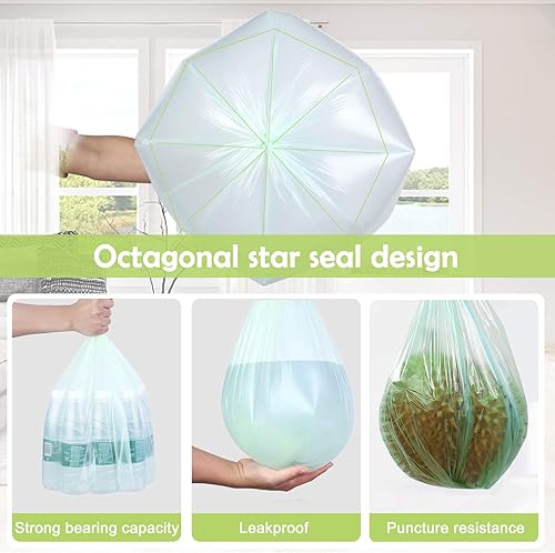 Miniatura 3 de Bolsas de basura de plástico resistentes, de tamaño pequeño, para el hogar, la oficina, la cocina, el baño y el contenedor de basura