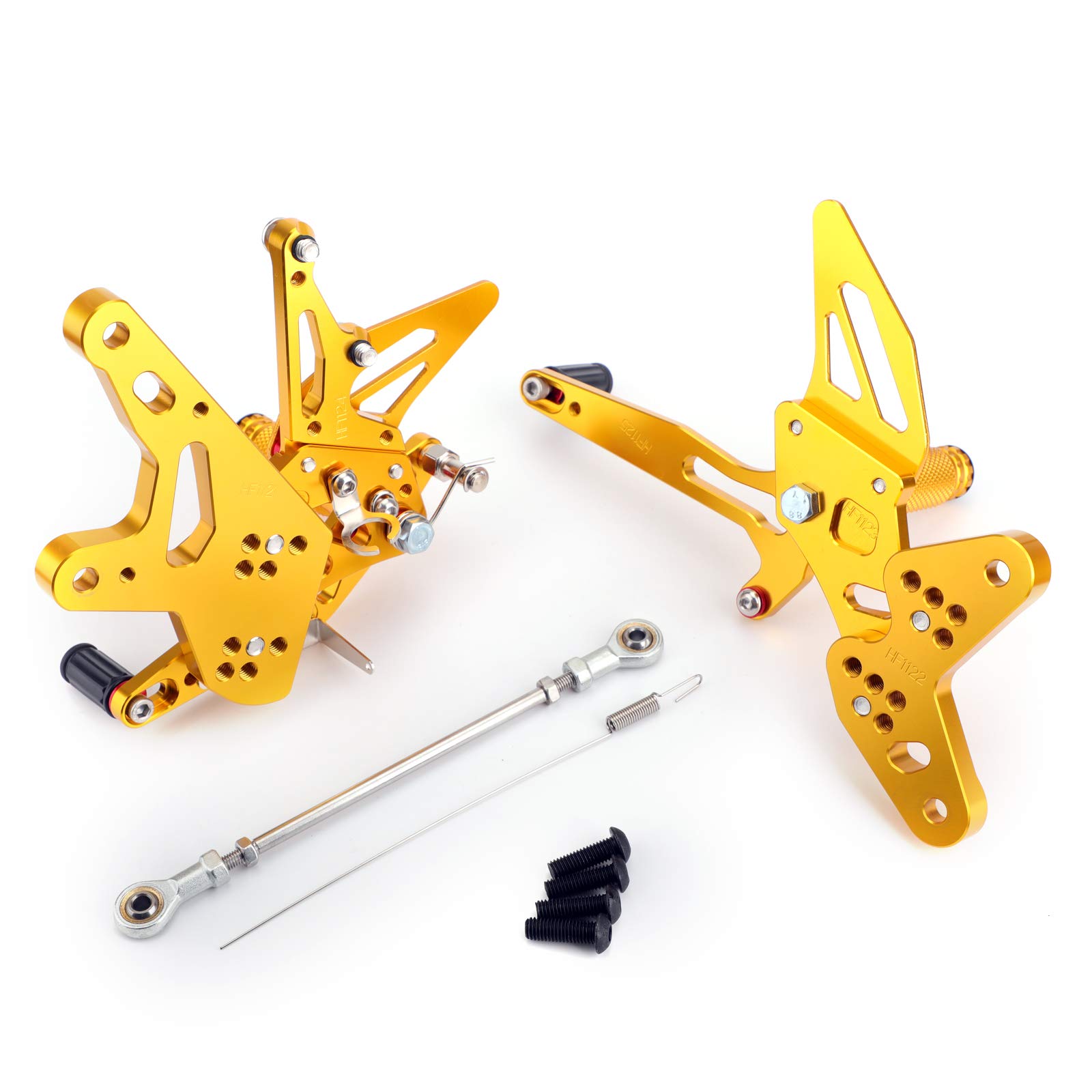 Areyourshop Rearsets Conjunto traseiro Apoio para os pés dourado