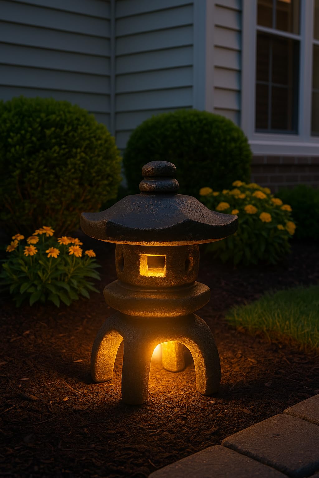 ライト・ランタン GYOKUZA LANTHAN STAGE otebocrafts Amazon.com: Solid Rock Stoneworks Japanese Lantern – 2-Piece