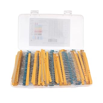 2600Pcs 1/4W Resistor Kit, 130 Values 1 Ohm to 3M Ohm 1% Premium Metal Film Resistors Assortment, Electrical Industrial Assorted Set Ohm Resistance Pack for Breadboard and DIY