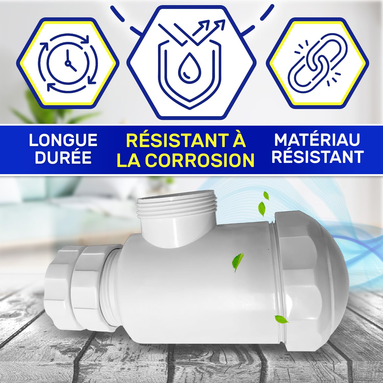 Siphon Lavabo 1 1/2" 40 mm en Polypropylène - Garantie de 10 Ans - MONTERAL