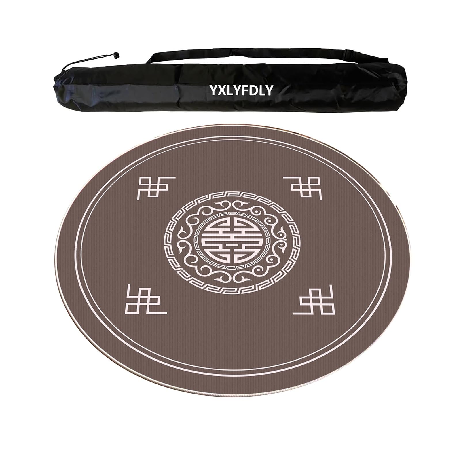 vrfvsdasAAS Thickened and Non-Slip with Carrying Bag, Large Play Mat for Mahjong, Poker, Card, Board, Tile Games(Coffee,140cm/55.11in)