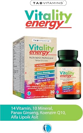 TABVITAMINS Vitality Energy 30 Tablets Multivitamin Multimineral