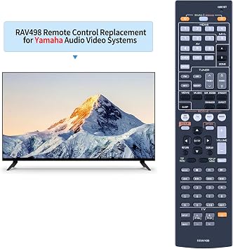 rav498 Replacement Remote Control for Yamaha AV Audio Receiver Compatible with RAV293 RAV331 RAV334 RAV336 RAV432 RAV434 RAV435 RAV436 RAV463 RAV491 RAV494 RAV498 RAV499