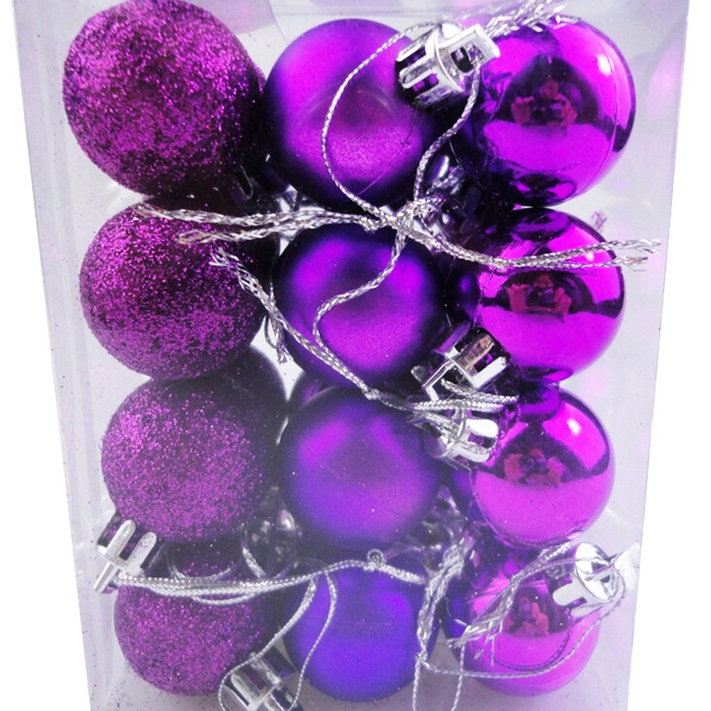 Changyin-UK 24 Pcs Christmas Tree Decor Ball Bauble Hanging Party Ornament Decor (30cm)
