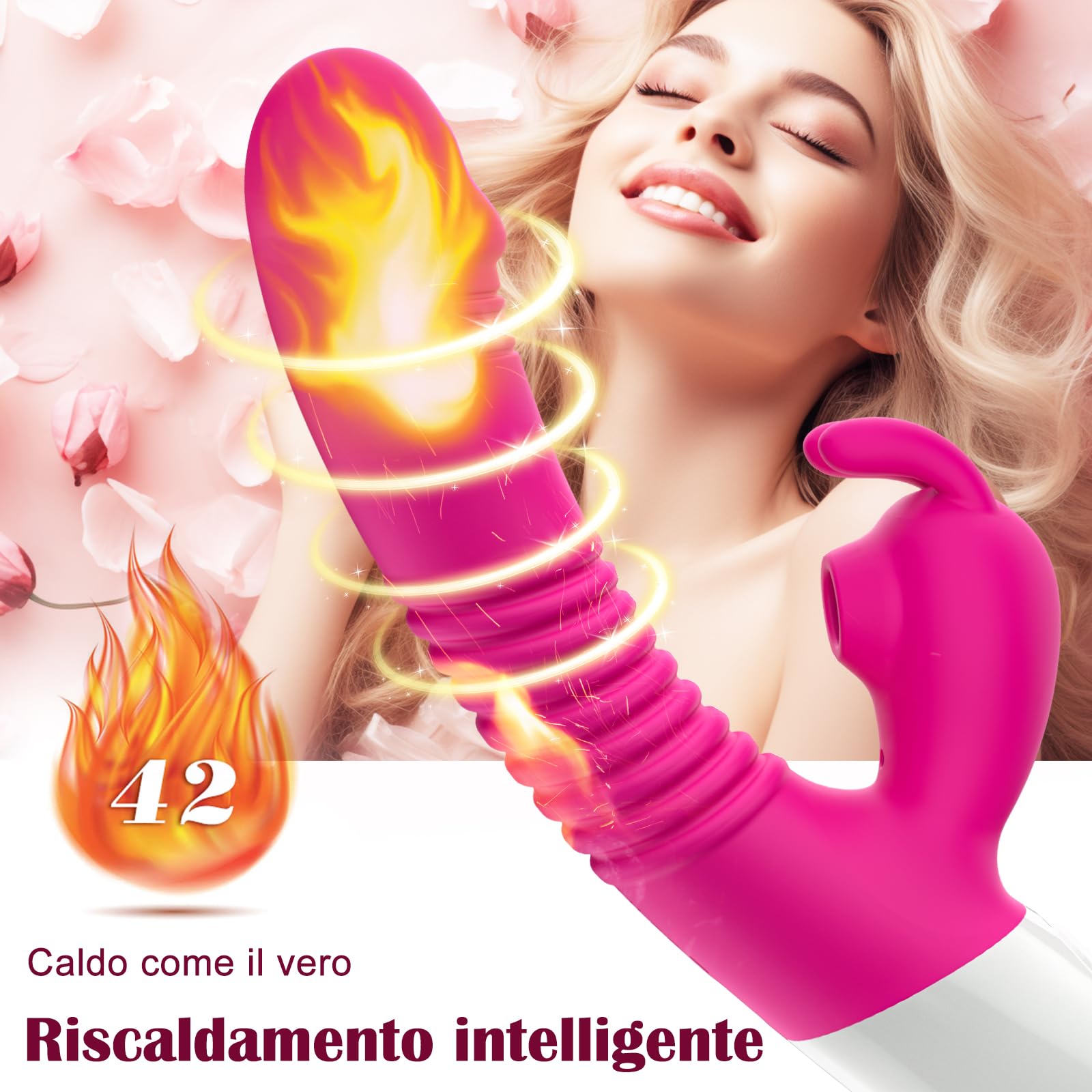 Vibratoreper Donna Professionale Clitoride,Succhia clotoride per donna vibratore clitoride Sexytoysys Coppia 7 modalità vibratoriper donne Wireless stimolatore clitoride con modalità riscaldamento