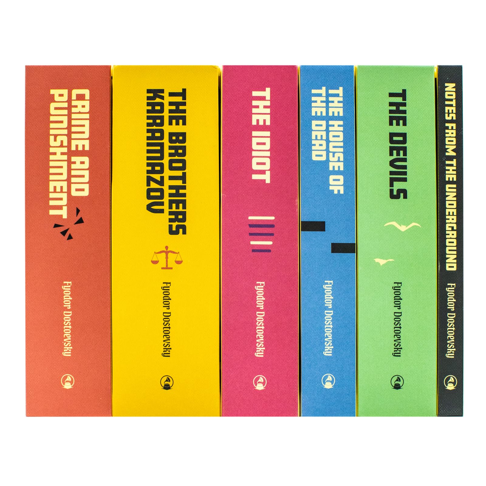 Complete Collection of Fyodor Dostoevsky 6 Hardback Books Box Set: Crime and Punishment, Notes from the Underground, The Idiot, The Brothers Karamazov, The House of the Dead, The Devils