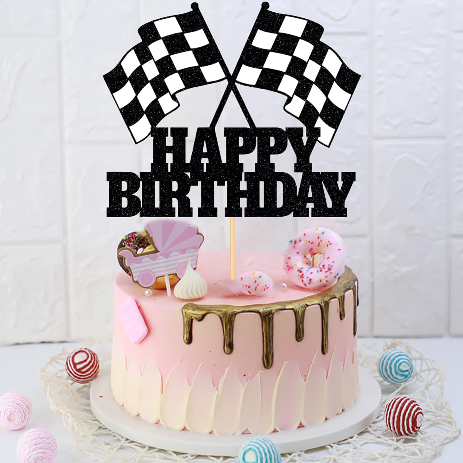 Race Formule 1 - cake flags - taart vlag - taartversiering - taart