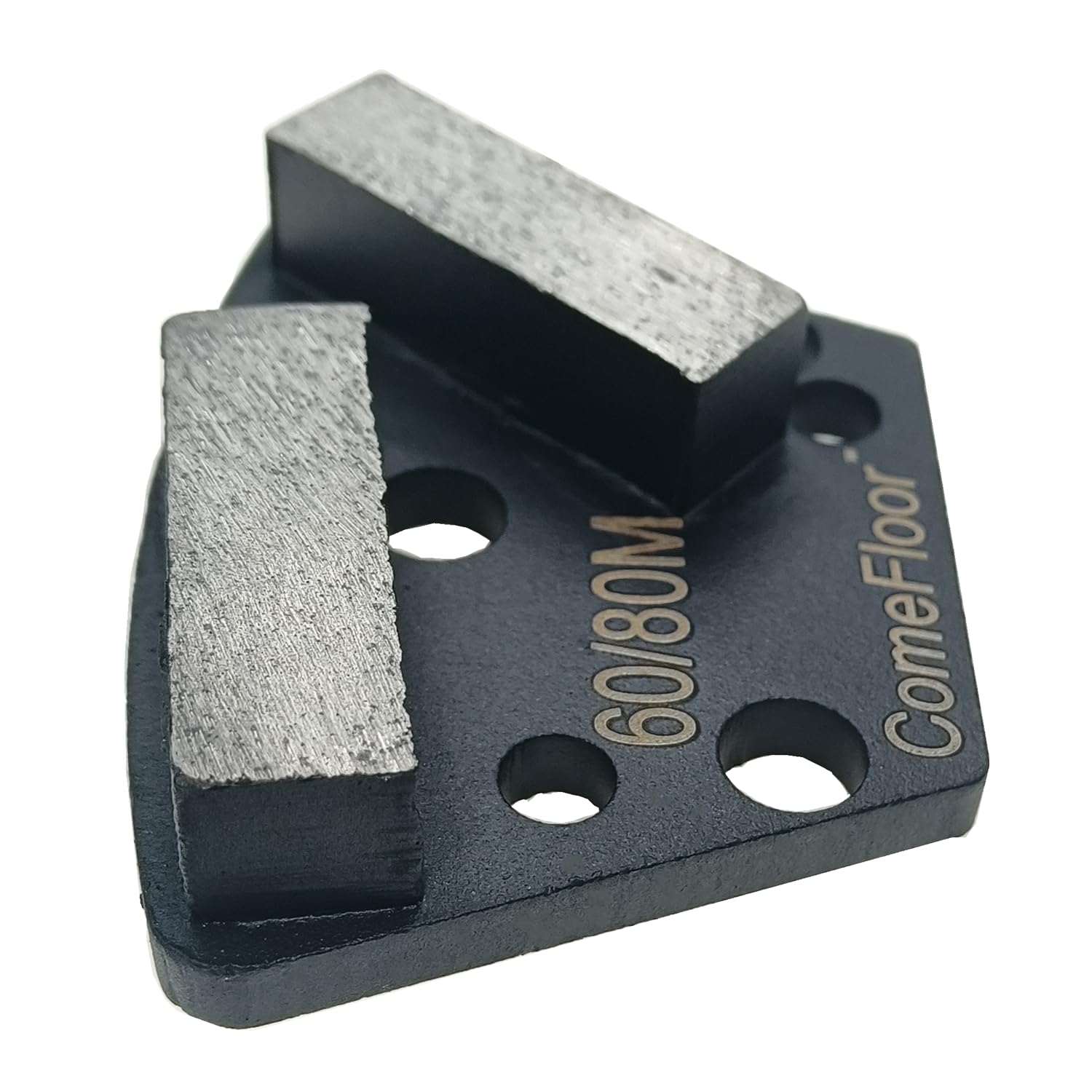 Trapezoid Diamond Metal Grinding Shoes for Concrete Floor, Compatible with ASL/Warrior/Iron Horse Grinders, 60/80 Grit Medium Bond, 9PCS