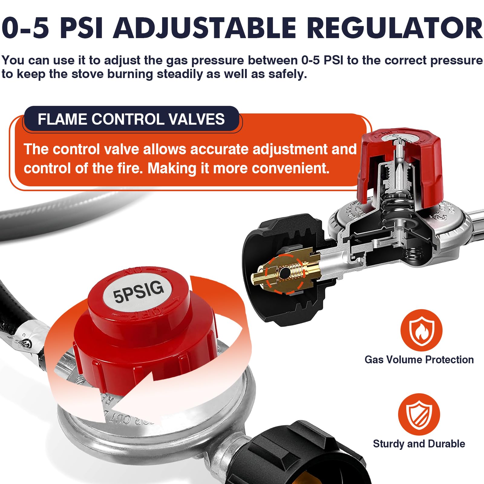 Llamaviva Propane Burner, High Pressure 100,000 BTUs Single Gas Stove with Water Bag& 4.1ft Adjustable Hose with Regulator,Propane Stove for Outdoor Cooking, Seafood Boil,Turkey Fry