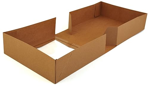 Miniatura 3 de Southern Champion Tray 24013K Kraft caja de cartón para hornear, con ventana, 8 pulgadas de largo x 8 pulgadas de ancho x 2-12 pulgadas de alto